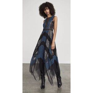 BCBGMAXAZRIA Andi Lace Trim Evening Dress in size 4